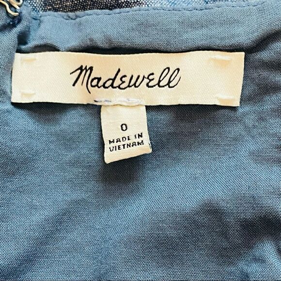 Madewell Chambray Tie-Front Cutout Cami Dress size 0 - Picture 9 of 9